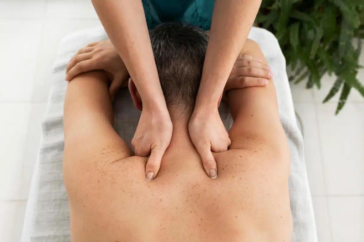 Man getting a massage